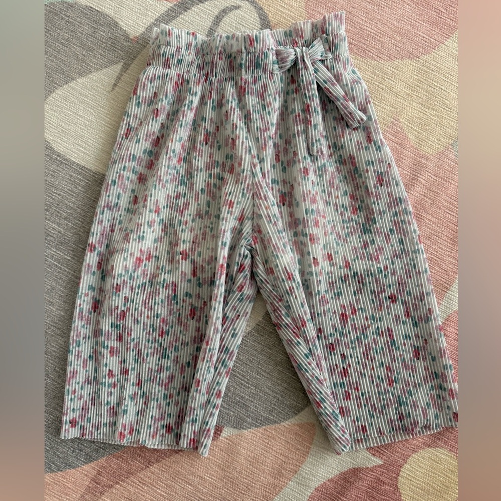 Zara Multicolor Striped Pants with Bow